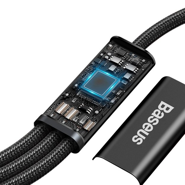 Baseus Rapid Series 3in1 USB-C - USB-C / Lightning / micro USB cable 20W PD 1.5m - black 4