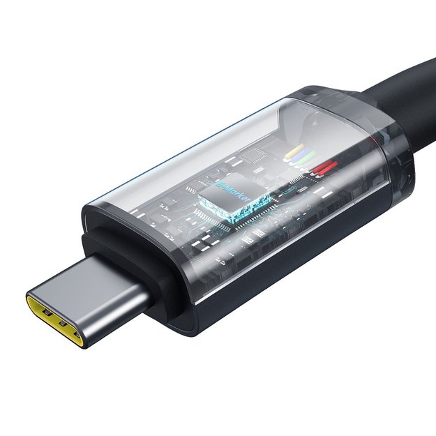 Baseus Crystal Shine CB000089 USB-C / USB-C USB3.2 cable 100W 20Gbps 1.5m - black 4