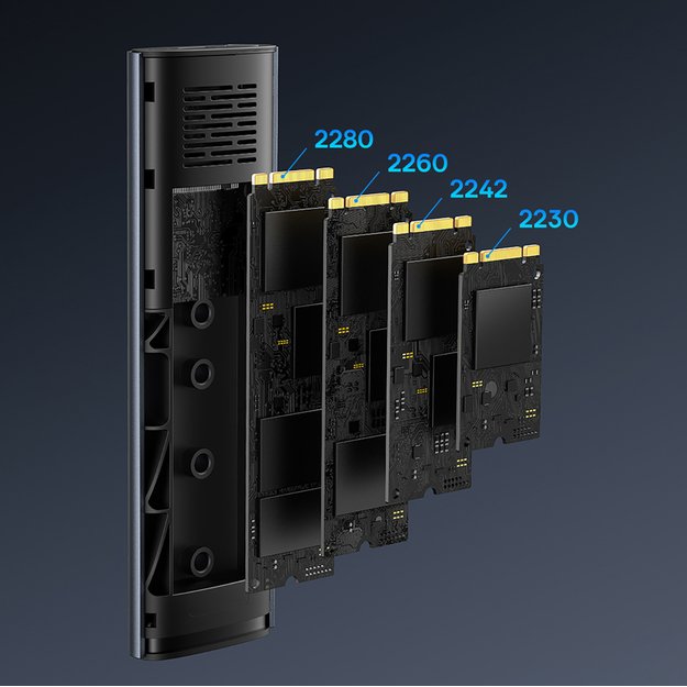 Baseus FlyJoy M.2 NVMe 10Gb/s SSD Caddy - Gray 14