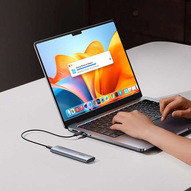 Baseus FlyJoy M.2 NVMe 10Gb/s SSD Caddy - Gray 15
