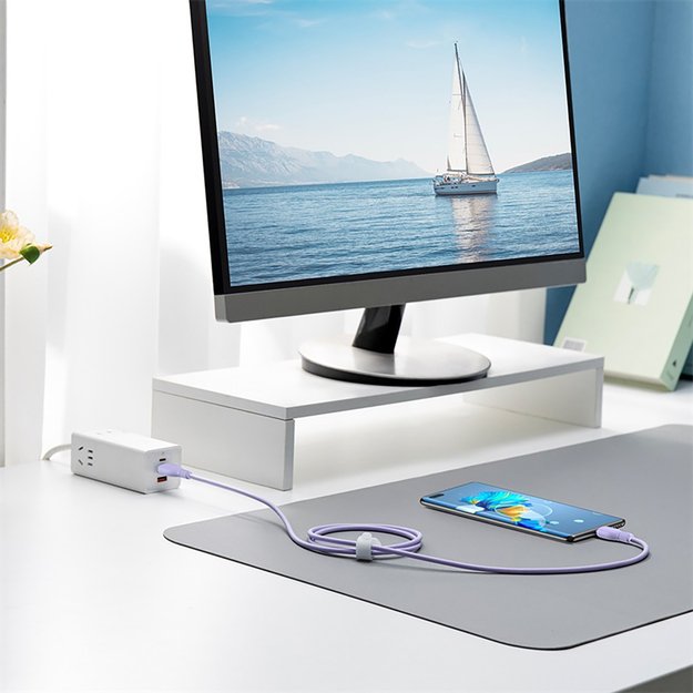 Baseus Pudding 100W USB-A - USB-C Cable 2m - Purple 7