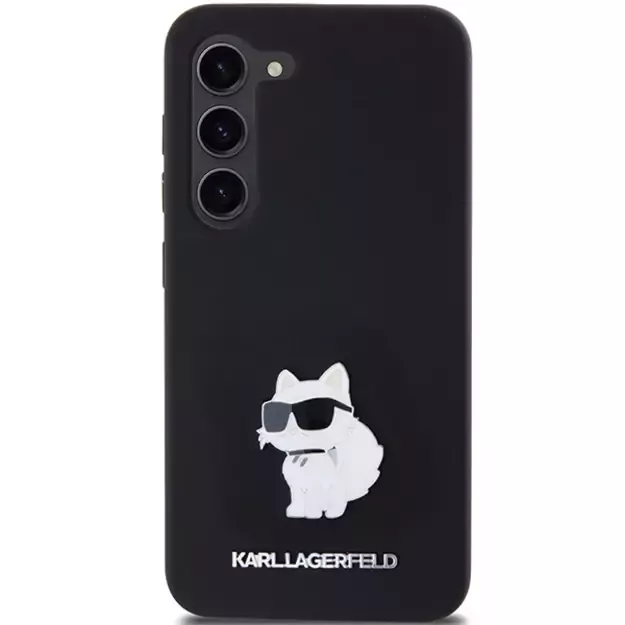 Karl Lagerfeld Silicone Choupette Metal Pin case for Samsung Galaxy S24 - black 9