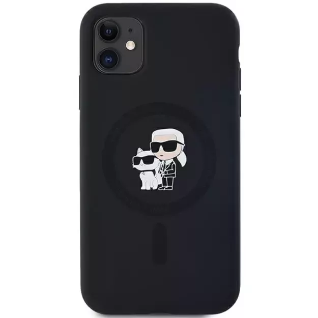 Karl Lagerfeld Silicone Karl&amp Choupette MagSafe case for iPhone 11 / Xr - black 14