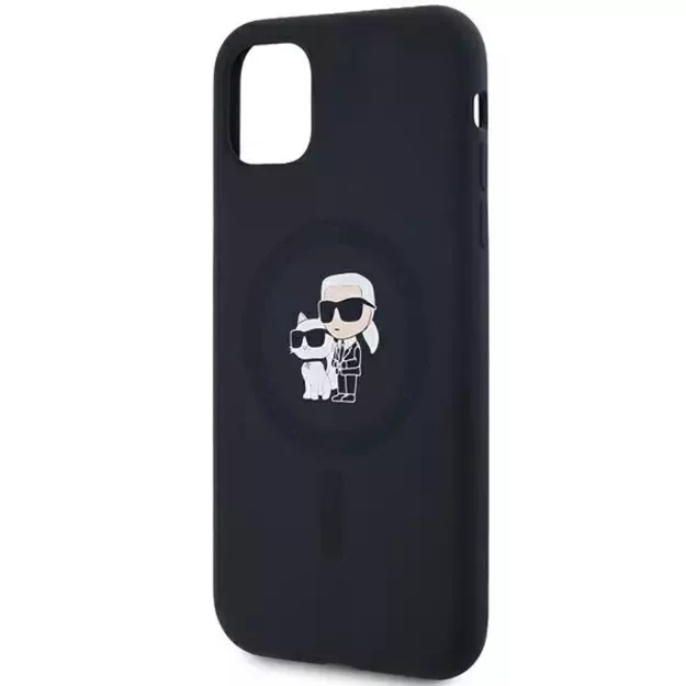 Karl Lagerfeld Silicone Karl&amp Choupette MagSafe case for iPhone 11 / Xr - black 11