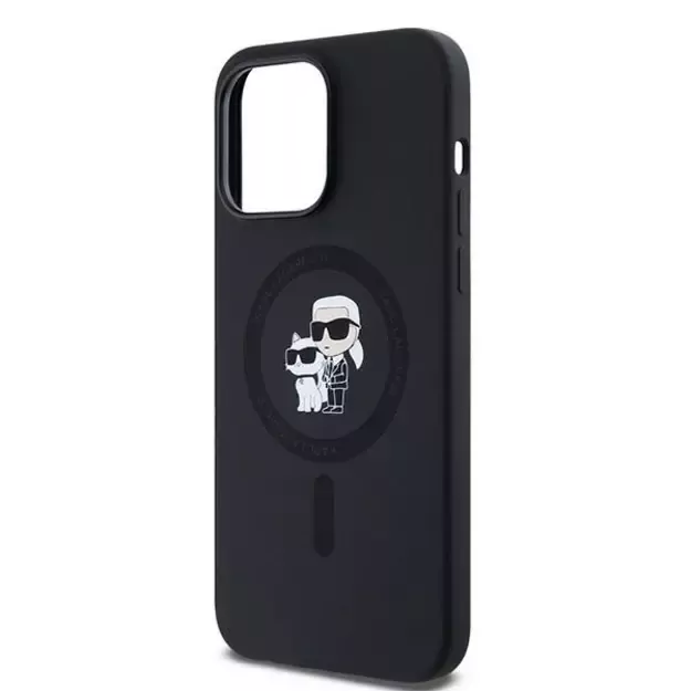 Karl Lagerfeld Silicone Karl&amp Choupette MagSafe case for iPhone 14 Pro Max - black 12