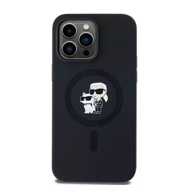 Karl Lagerfeld Silicone Karl&amp Choupette MagSafe case for iPhone 14 Pro Max - black 9