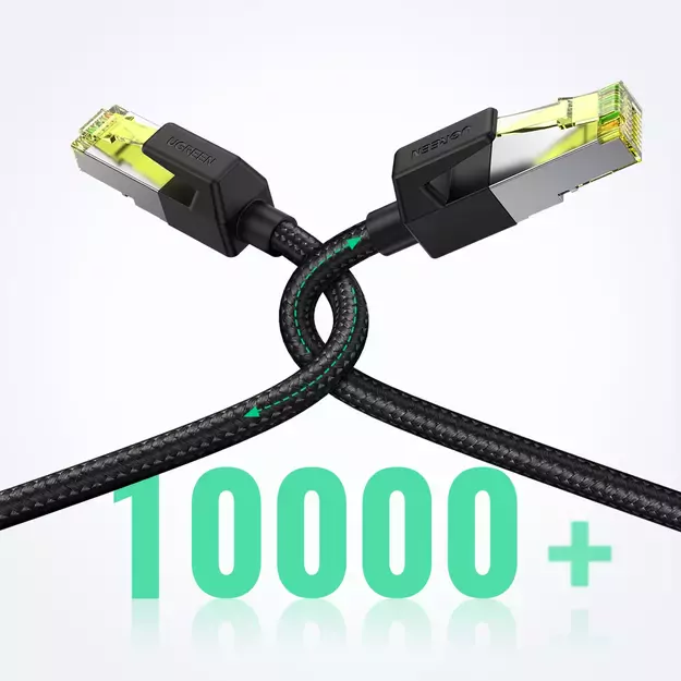 Ugreen NW150 80424 Ethernet RJ45 Cat 7 10Gbps Cable 3m - Black 7