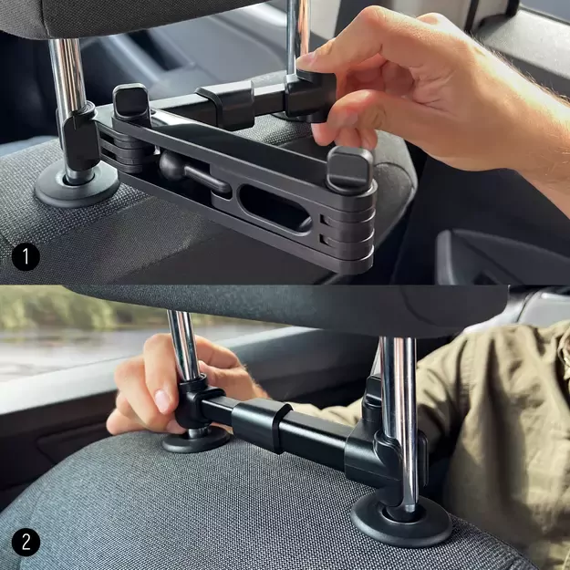 Wozinsky Adjustable Headrest Holder for Tablet or Phone Black (WTHBK3) 12