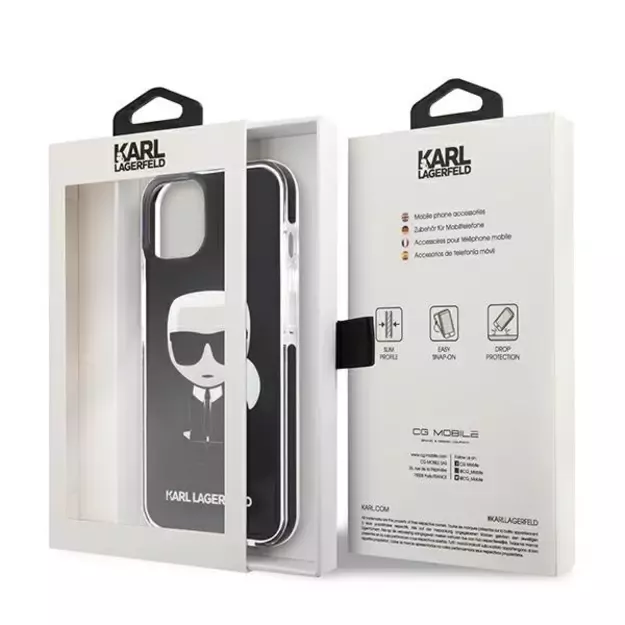Karl Lagerfeld KLHCP13STPEIKK iPhone 13 mini 5,4   hardcase czarny/black Iconik Karl 14