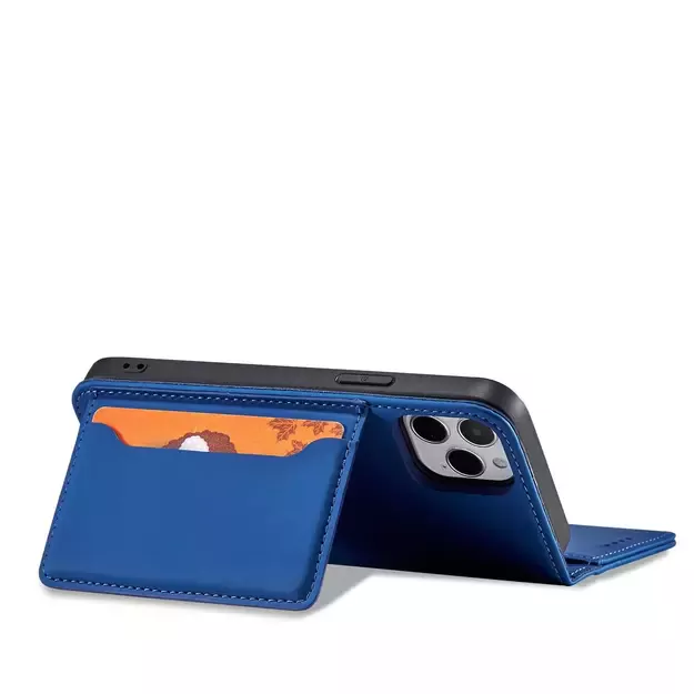 Magnet Card Case for iPhone 12 cover card wallet card stand blue 3