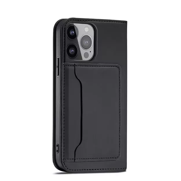Magnet Card Case for iPhone 13 Pro Pouch Card Wallet Card Holder Black 22