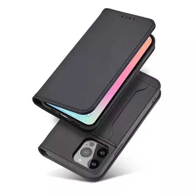 Magnet Card Case for iPhone 13 Pro Pouch Card Wallet Card Holder Black 16