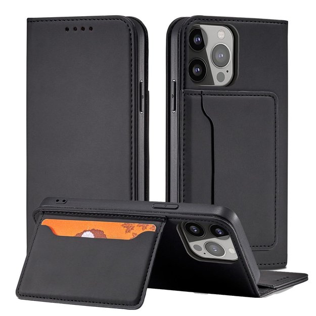 Magnet Card Case for iPhone 13 Pro Pouch Card Wallet Card Holder Black 1