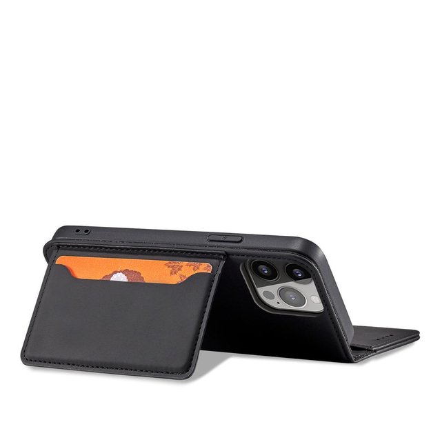 Magnet Card Case for iPhone 13 Pro Pouch Card Wallet Card Holder Black 2