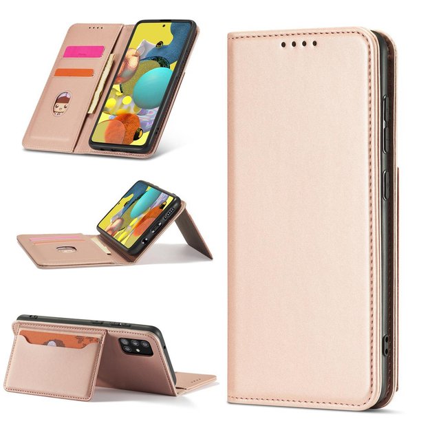 Magnet Card Case Case for Samsung Galaxy A12 5G Pouch Wallet Card Holder Pink 2