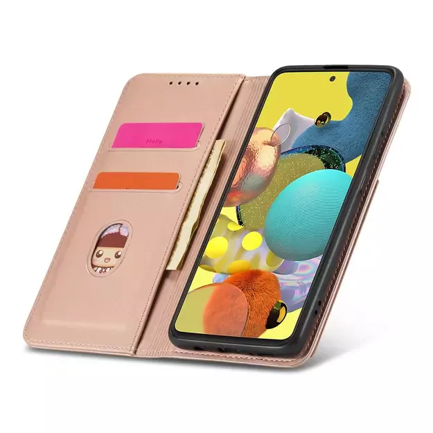 Magnet Card Case Case for Samsung Galaxy A12 5G Pouch Wallet Card Holder Pink 22