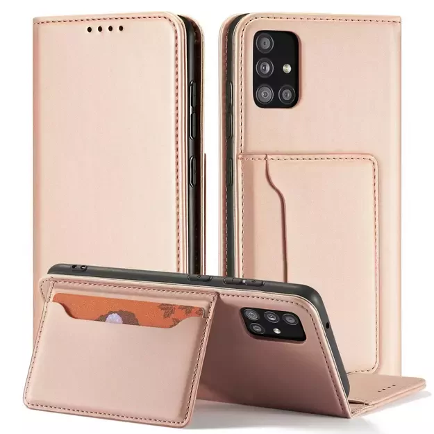 Magnet Card Case Case for Samsung Galaxy A12 5G Pouch Wallet Card Holder Pink 16