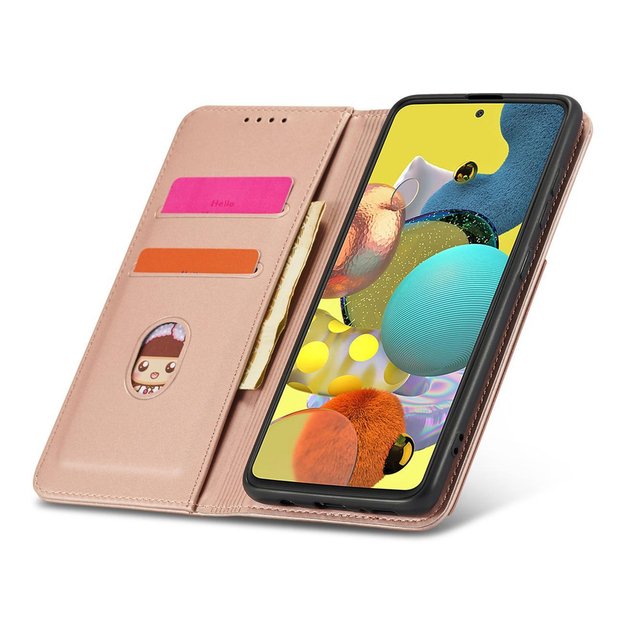 Magnet Card Case Case for Samsung Galaxy A12 5G Pouch Wallet Card Holder Pink 9