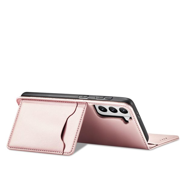 Magnet Card Case for Samsung Galaxy S22 + (S22 Plus) Pouch Wallet Card Holder Pink 7