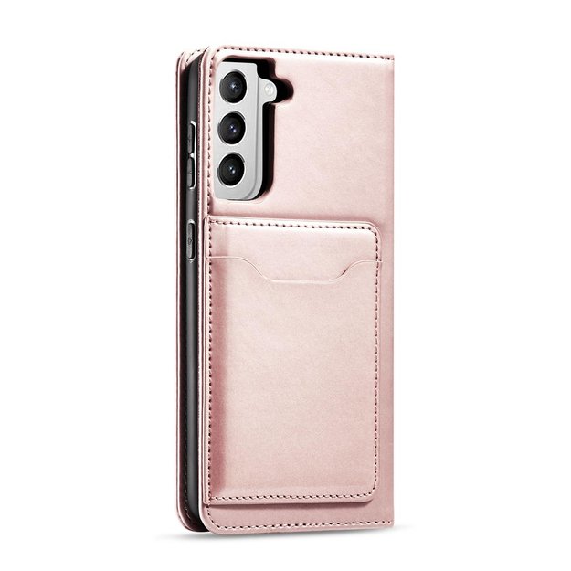 Magnet Card Case for Samsung Galaxy S22 + (S22 Plus) Pouch Wallet Card Holder Pink 6
