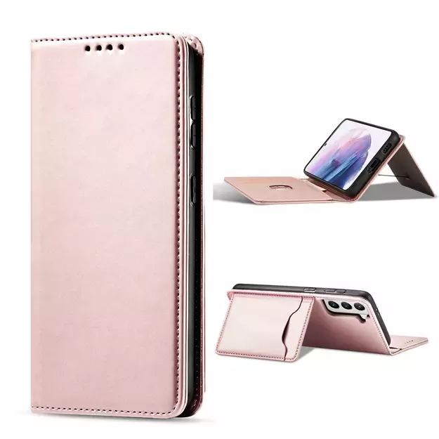 Magnet Card Case for Samsung Galaxy S22 + (S22 Plus) Pouch Wallet Card Holder Pink 15