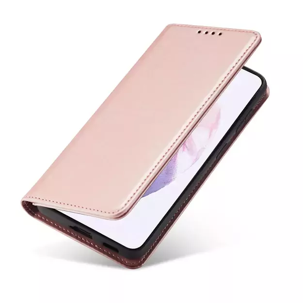 Magnet Card Case for Samsung Galaxy S22 + (S22 Plus) Pouch Wallet Card Holder Pink 16
