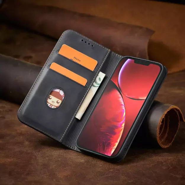 Magnet Fancy Case Case for iPhone 13 Pro Max Pouch Wallet Card Holder Black 22