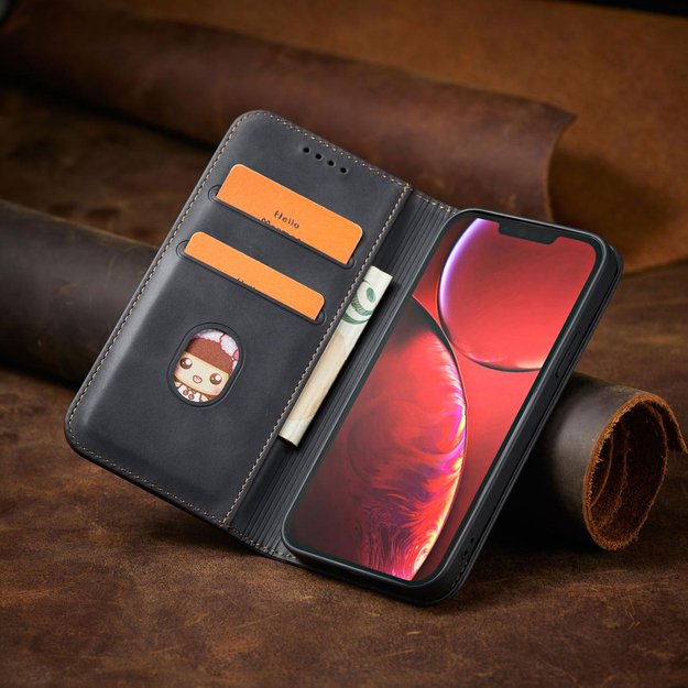 Magnet Fancy Case Case for iPhone 13 Pro Max Pouch Wallet Card Holder Black 9