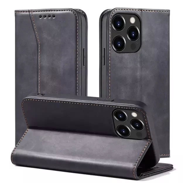 Magnet Fancy Case Case for iPhone 13 Pro Max Pouch Wallet Card Holder Black 14