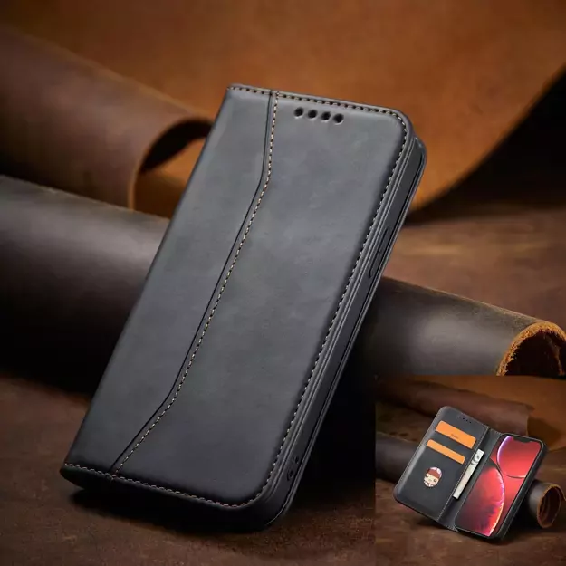 Magnet Fancy Case Case for iPhone 13 Pro Max Pouch Wallet Card Holder Black 24