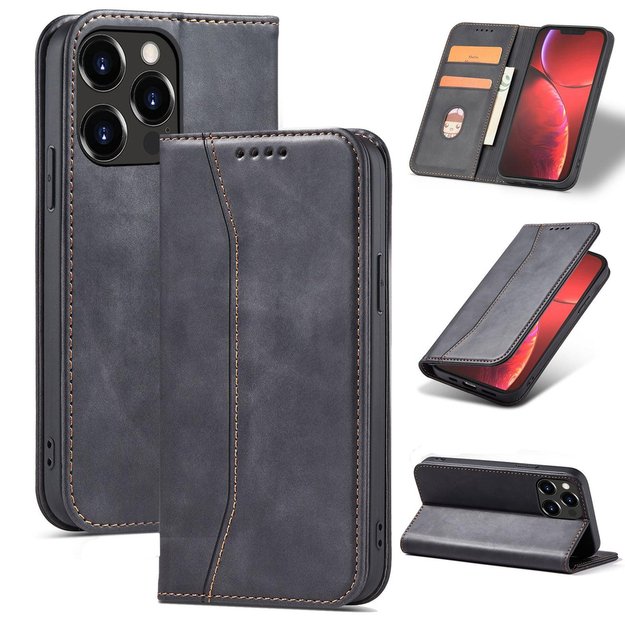 Magnet Fancy Case Case for iPhone 13 Pro Max Pouch Wallet Card Holder Black 10