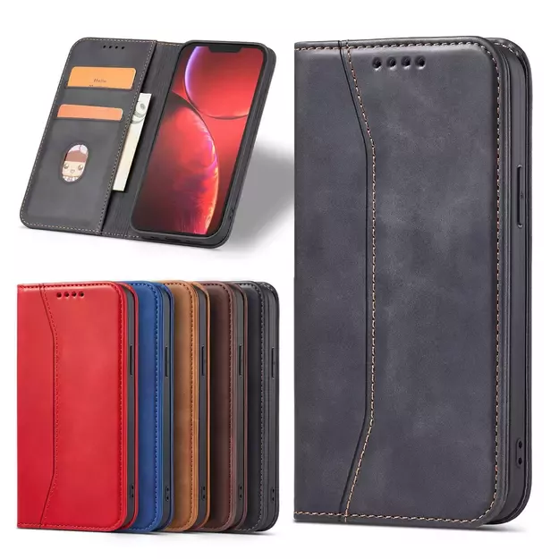 Magnet Fancy Case Case for iPhone 13 Pro Max Pouch Wallet Card Holder Black 25