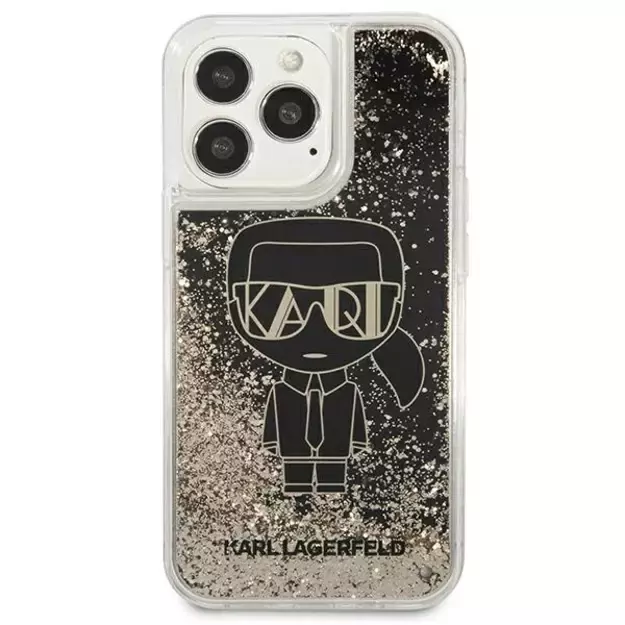 Karl Lagerfeld KLHCP13XLGGKBK iPhone 13 Pro Max 6,7  czarny/black hardcase Liquid Glitter Gatsby 2