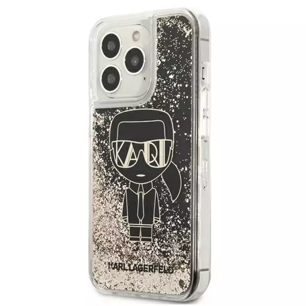 Karl Lagerfeld KLHCP13XLGGKBK iPhone 13 Pro Max 6,7  czarny/black hardcase Liquid Glitter Gatsby 1
