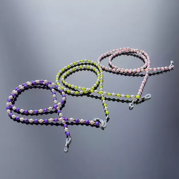 A chain for glasses, beads, an orange pendant 3