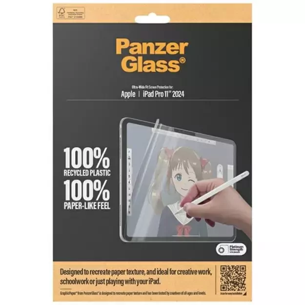 PanzerGlass GraphicPaper antibacterial foil with a glare filter for iPad Pro 11&quot  2024 6