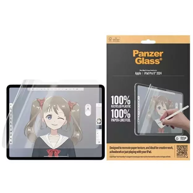 PanzerGlass GraphicPaper antibacterial foil with a glare filter for iPad Pro 11&quot  2024