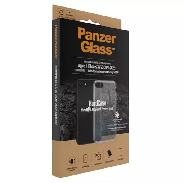 PanzerGlass HardCase antibacterial Military Grade certified case for iPhone SE 2022 / SE 2020 / 7 / 8 - transparent 11