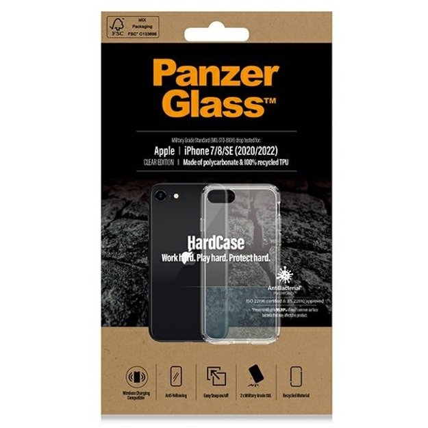 PanzerGlass HardCase antibacterial Military Grade certified case for iPhone SE 2022 / SE 2020 / 7 / 8 - transparent 6