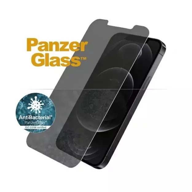 PanzerGlass Standard Super+ antibacterial privacy tempered glass for iPhone 12 / 12 Pro 1