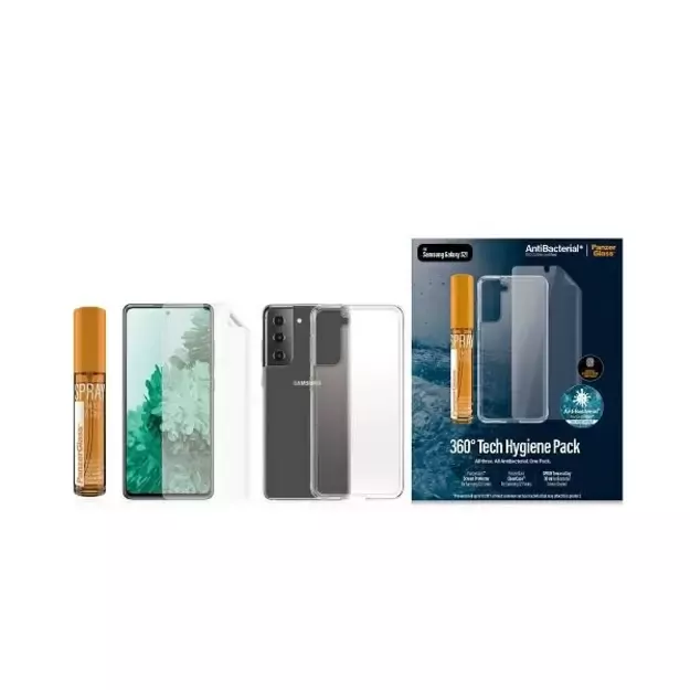 PanzerGlass Protection Set for Samsung Galaxy S21 TPU Film + ClearCase + Cleaning Liquid 30ml 1