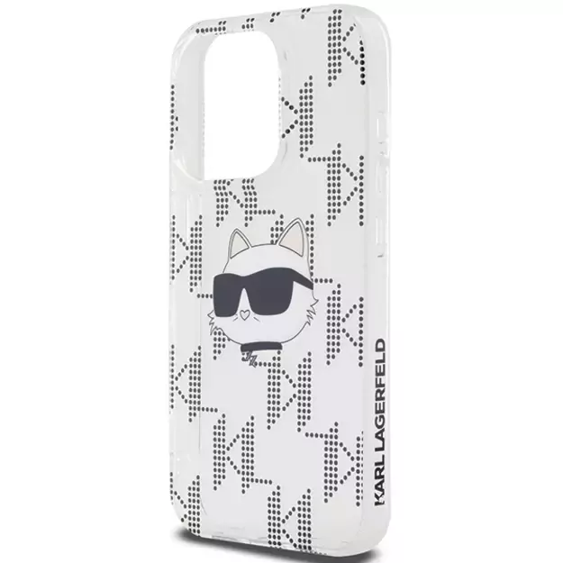 Karl Lagerfeld IML Choupette Head &amp  Monogram case for iPhone 15 Pro - transparent 12