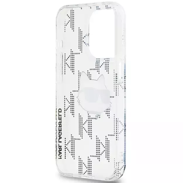 Karl Lagerfeld IML Choupette Head &amp  Monogram case for iPhone 15 Pro - transparent 13