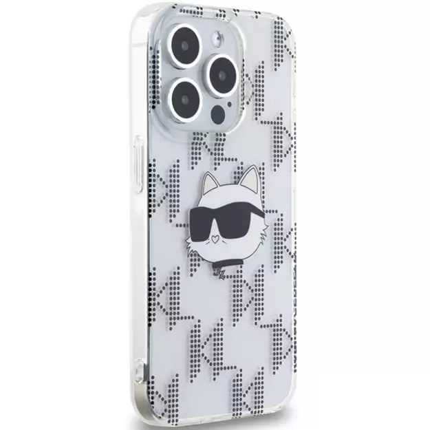 Karl Lagerfeld IML Choupette Head &amp  Monogram case for iPhone 15 Pro - transparent 10