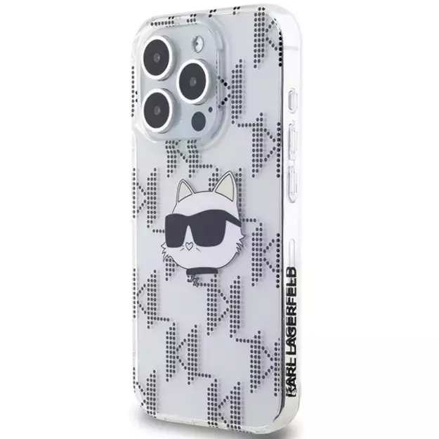 Karl Lagerfeld IML Choupette Head &amp  Monogram case for iPhone 15 Pro - transparent 8