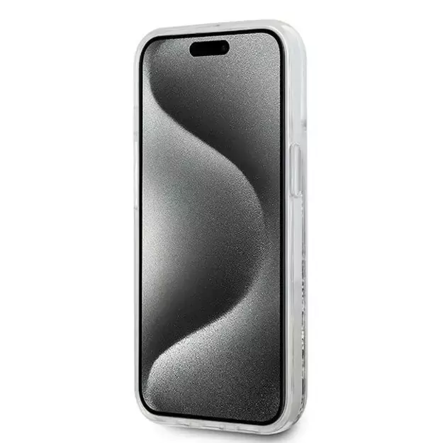 Karl Lagerfeld Liquid Glitter Choupette Head MagSafe case for iPhone 13 - transparent 11