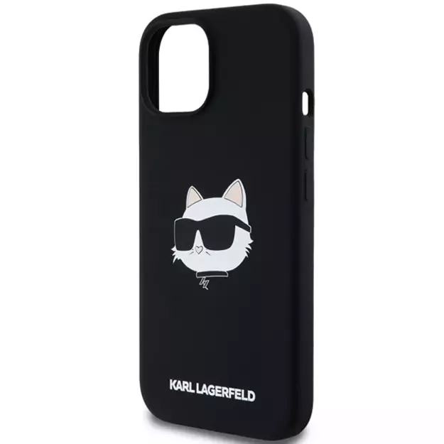 Karl Lagerfeld Silicone Choupette Head MagSafe Case for iPhone 15/14/13 - Black 12