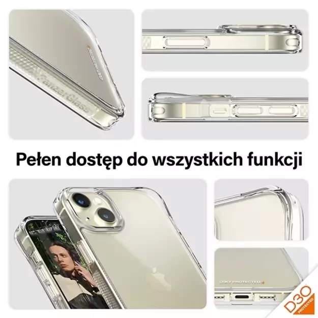 PanzerGlass HardCase with D3O and Military Grade Certification for iPhone 15 Plus / 14 Plus - Transparent 9