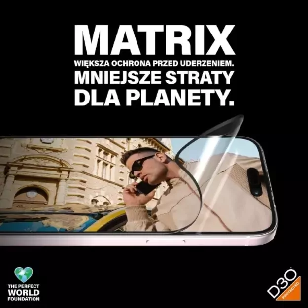 PanzerGlass Matrix Ultra-Wide-Fit hybrid glass for iPhone 15 with positioner 9