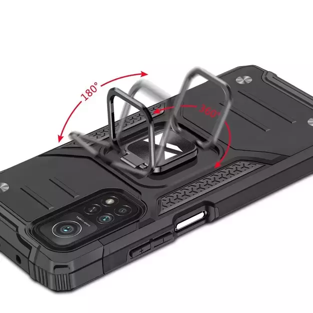 Wozinsky Ring Armor Case Kickstand Tough Rugged Cover for Samsung Galaxy A72 4G red 11